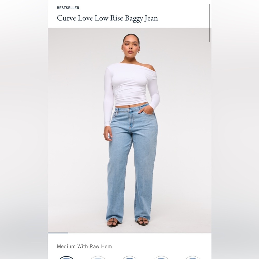 Abercrombie Curve Love Low Rise Baggy Jean